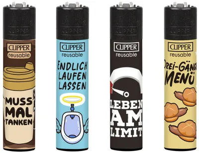 Produktbild von Clipper Feuerzeug 4er Set Tankeschön