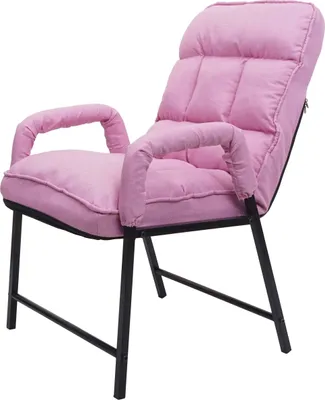 Produktbild von Esszimmerstuhl HWC-K40, Stuhl Polsterstuhl, 160kg belastbar Rückenlehne verstellbar Metall  Stoff/Textil rosa