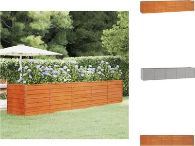 Produktbild von vidaXL Hochbeet Rostig 400x80x77 cm Cortenstahl - Blumentöpfe & Pflanzgefäße