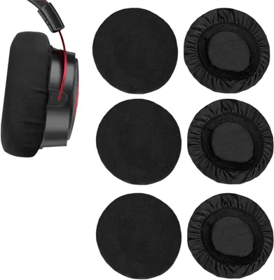 Productafbeelding van 6x Wasbare Oorkussens voor Grote Over-Ear Hoofdtelefoons | Rekbare Zweetbescherming