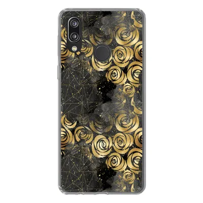 Produktbild von MuchoWow® Handyhülle Schutzhülle Hülle für Huawei P20 Lite (2020) Marmor - Gold - Rose - Muster Silikon Softcase Handy Hülle - Kartenhalter