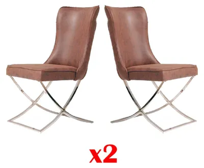Produktbild von Esszimmer Stuhl Garnitur Sessel Gastro Neu Set Design 2x Stühle Gruppe Polster
