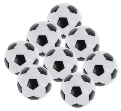 Productafbeelding van Tafelvoetbal balletjes - Set van 8 - 32 mm - Zwart-wit