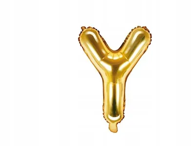Zdjęcie produktu dla Złota Folia Balon "Y" – Elegancki Dodatek 35cm na Twoje Imprezy! Idealny do Dekoracji Urodzin, Świąt i Przyjęć!