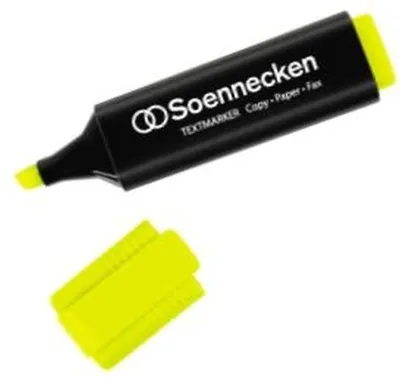 Produktbild von Textmarker Keilspitze 2-5 mm gelb Packung mit 10 Stück