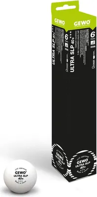 Produktbild von GEWO Tischtennisbälle Ultra SLP 40+, 6er ITTF-zugelassener 3-Sterne Wettkampfball - ohne Naht, weiß