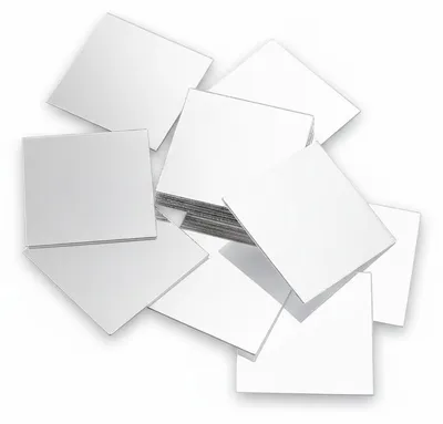 Zdjęcie produktu dla InAndOutdoorMatch - Samoprzylepne elementy lustrzane - 50 sztuk - 5 x 5 cm, Obraz wygenerowany przez AI