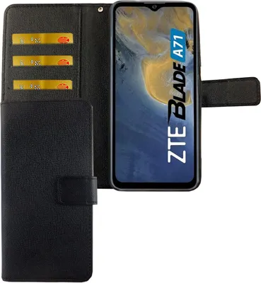 Zdjęcie produktu dla Etui ZTE Blade A71 Etui na telefon komórkowy Etui ochronne z klapką i miejscem na kartę, kolor: Onyx Black