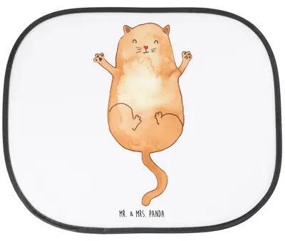 Produktbild von Mr. & Mrs. Panda auto hitzeschutz Katze Umarmen - Weiß - Geschenk, Cat, sonnenschutz saugnapf, Familie, Katzen, Liebe, autofenster, Sonnenblende, Seitenscheibe