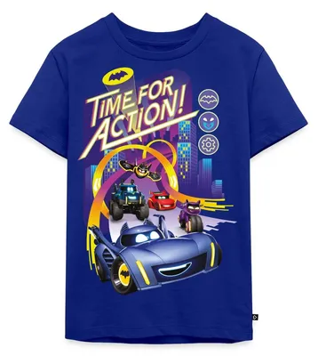 Produktbild von Spreadshirt Batwheels Cooler Spruch Time For Action Kinder Premium T-Shirt, 98/104 (2 Jahre), Royalblau
