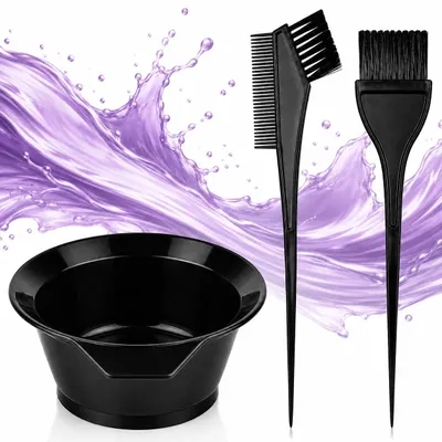 Produktbild von Haarfärbeset 3-in-1: Farbschale, Färbepinsel & Zubehör für Haarfarben-Anwendung