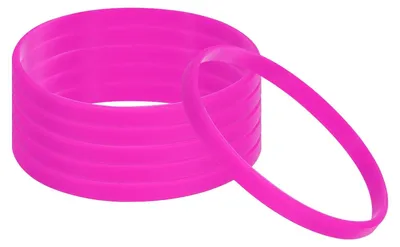 Productafbeelding van Silikonen Armbanden 6-Pack Roze Sport Armbanden voor Volwassenen en Tieners