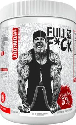 Produktbild von 5% Nutrition - Rich Piana Full As F*ck (25 serv) Fruit Punch - Pre-Workout - NO-Booster