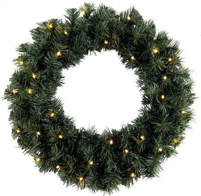 Produktbild von Best Season LED-Tannenkranz "Ottawa" beleuchtet ca.50 cm Ø30 w/w LED, grün, Trafo, outdoor, 612-50