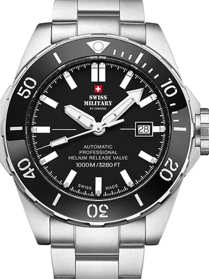 Produktbild von Swiss Military SMA34092.01 Automatik Diver Herrenuhr 45mm 100ATM