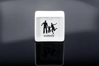Produktbild von Mini Bilderrahmen 5×5 cm weiß Glas Silikonband Sompex 41871