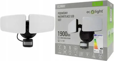 Immagine prodotto di Proiettore LED NL-CCT 2x12W 2x950lm PIR IP54