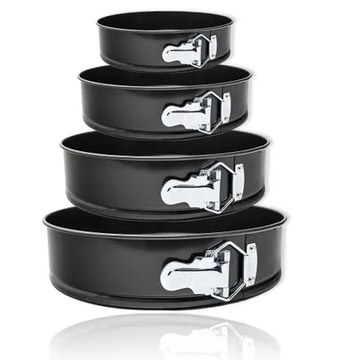 Produktbild von 4er Set Backformen Ø 18cm 24cm 26cm 28cm  Springformen Kuchenform Rundform Blechform
