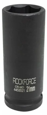 Produktbild von Rockforce 21mm Sechskant Tiefbett-Stecknuss 1/2 Zoll Cr-Mo