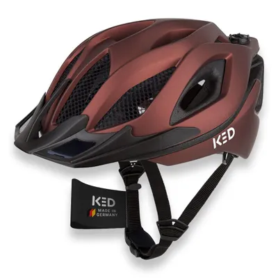 Produktbild von KED Spiri II Trend Allround Fahrradhelm Mit LED Licht Und Reflektor, Optimierter Belüftung und Insektenschutznetz I Farbe: maroon red Größe: 52-58 (M)