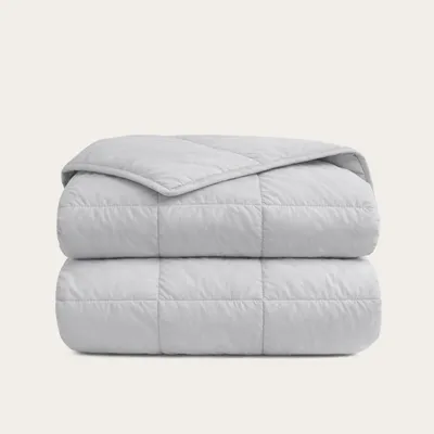 Produktbild von HappyBed Hochwertige Perkal-Bettdecke | Grau | Für das ganze Jahr