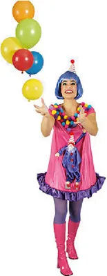Produktbild von K31250204-36-38 bunt Damen Clown Zirkuskleid Gr.36-38