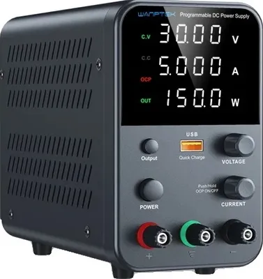 Zdjęcie produktu dla Regulowany zasilacz DC, wyjście 0~30V, prąd 0~5A, WPS305H 30V 5A