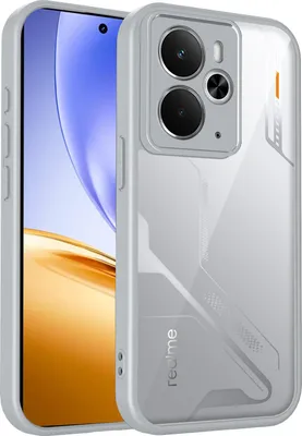 Obrázek produktu pro Pouzdro pro Realme 14/Realme 14T průhledný zadní kryt s TPU rámečkem, odolné proti nárazům Šedá