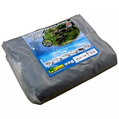 Produktbild von Ubbink AQUAFLEXILINER - Teichfolie - EPDM, als Fertigmaß, gefalten, Profil, Stärke 0,6mm - 5,05 x 5,00 m