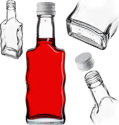 Produktbild von KADAX Glasflasche für Tinktur 200ml mit weißem Verschluss 1St.