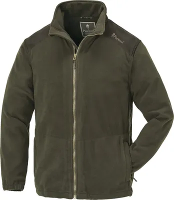 Produktbild von Pinewood Retriever Fleecejacke Dunkeloliv/Wildleder Braun - Größe: M