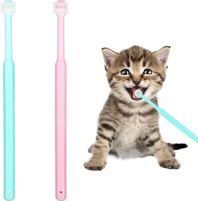 Produktbild von 2 Pack Puppy Tooth Brushing Kit, 360 Degree er-Pack Welpen-Zahnbürsten-Set, 360-Grad-Silikon-Zahnbürste für Hunde/Katzen, Haustier-Zahnpflege, Mundhygiene für Hunde, Tiefenreinigung