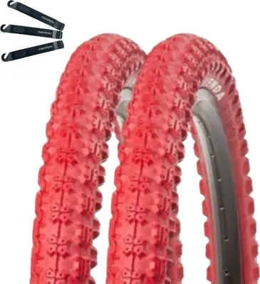 Image de Kit d'offre / 2 x Kenda K-51 pneus vélo BMX en rouge 58-406 (20 x 2.25) y compris démonte-pneus maxxi4you