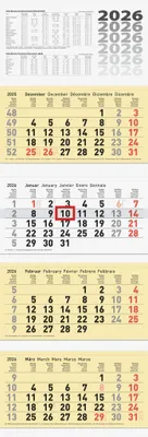 Zdjęcie produktu dla BRUNNEN 1070214106 Viermonatskalender 32x94cm gelb