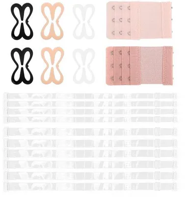 Productafbeelding van BH-verlengstukken voor dames - 18 stuks - Elastische BH-clips - Transparant - Antislip - Gemaakt van TPU/PP materiaal