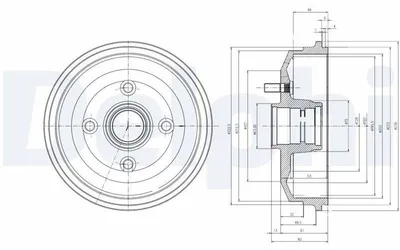 Produktbild von DELPHI BF468 Bremstrommel  BF468