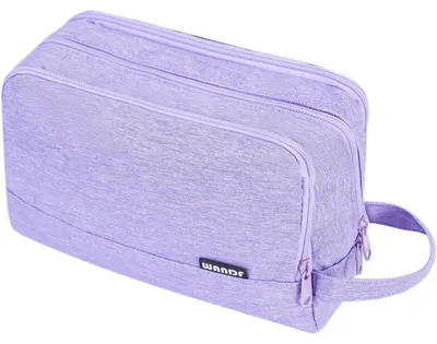 Produktbild von Kulturbeutel Reise Kosmetiktasche Toilettenorganizer Denim Lila