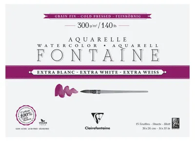Image de Clairefontaine 976041C, Cahier avec papier pour dessin, 300 g/m², 15 feuilles
