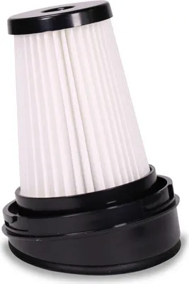 A close-up studio shot of a vacuum cleaner filter.