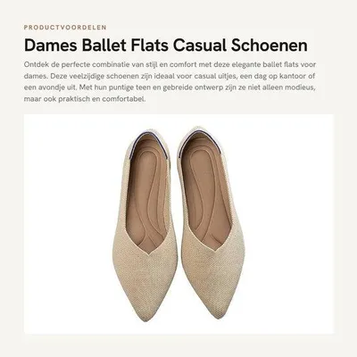 Produktbild von Ballettschuhe mit spitzer Spitze - Damen-Slipper - Bequeme Ballerinas - Faltbare Flats - Komfortable Schuhe - Verschiedene Farben - Flache Schuhe