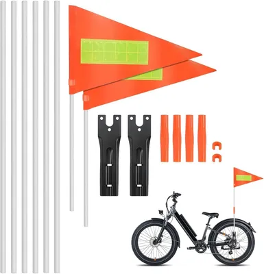 Obrázok produktu pre Značky na bicykel, 2 kusy, 180 cm, nastaviteľné, reflexné, vhodné pre detské bicykle