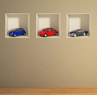 Image de Autocollant pour voiture avec effet 3D, 3 couleurs, 40 x 120 cm