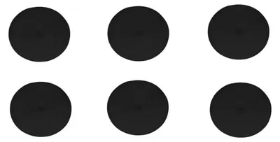 Image de Lot de 6 sets de table - D 38 cm - Polypropylène - Noir