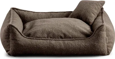 Image de Lit pour chien Bear - Coussin pour chien lavable - Petit coussin inclus - Choix de couleurs et de tailles (XS - 55x45, marron)