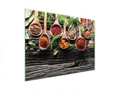 Obrázek produktu pro Skleněné prkénko na krájení 40x30 Koření