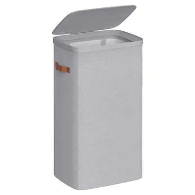 Obrázek produktu pro SONGMICS Koš na prádlo, 100 l, snadná montáž, s víkem a úchyty, vyjímatelný pytel na prádlo, 42 x 32 x 75 cm