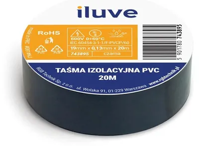 Image de Ruban isolant 19MM 20M PVC Noir