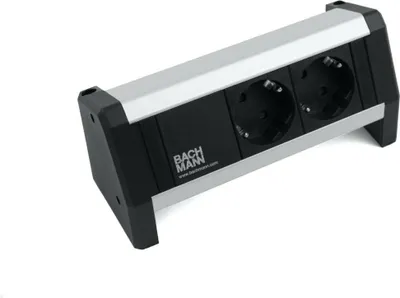 Produktbild von Bachmann DESK Tischsteckdose 2-fach, Farbe: Inox