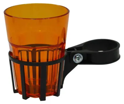 Image de Porte-gobelets ANGERER pour balancelle Hollywood, couleur gris, gobelets orange