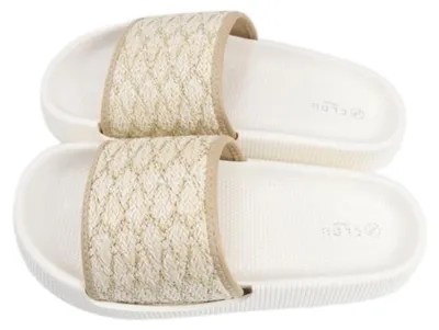 Produktbild von Damen Pantoletten » Badelatschen naturfarben » Badeschuhe mit dicker Sohle » Slipper & Hausschuhe » moderne Sommerschuhe: Motiv 2 / 42-43 Motiv: Motiv 2 Schuhgröße: 42-43